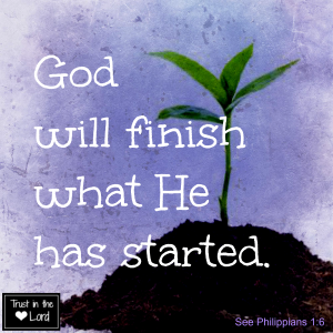 God will finish