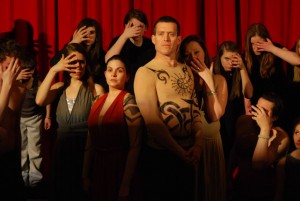 Promotional still from the Sea Change Theatre production of Antigone by Sophocles